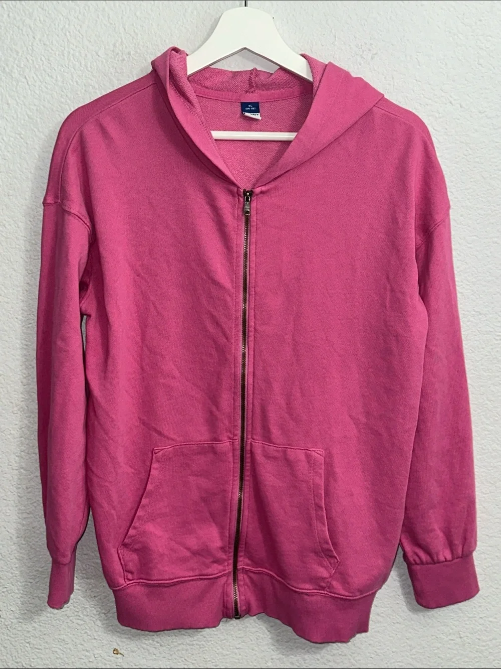 NEW Pink Hooded Full Zip Jacket Pockets Youth Girls XL 14/16